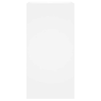 TV Wall Cabinet with LED Lights White 40.5x35x80 cm