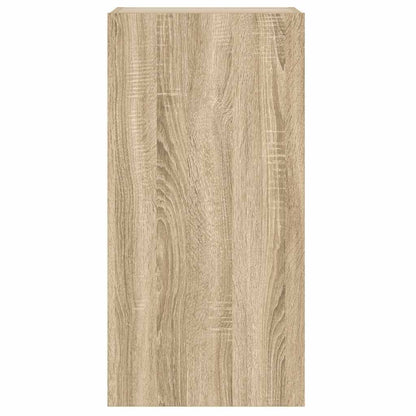 TV Wall Cabinet with LED Lights Sonoma Oak 40.5x35x80 cm