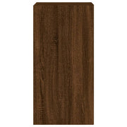 TV Wall Cabinet with LED Lights Brown Oak 40.5x35x80 cm