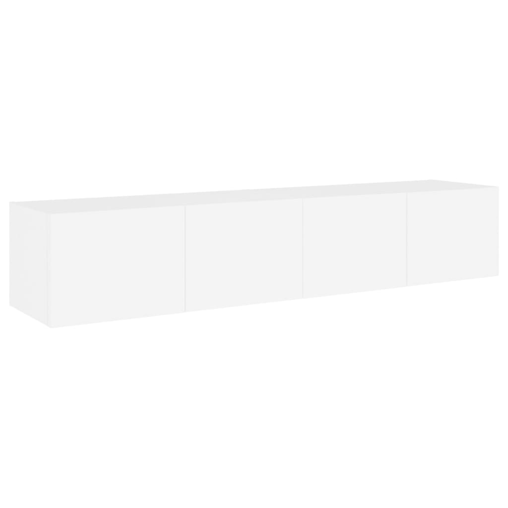 TV Wall Cabinets with LED Lights 2 pcs White 80x35x31 cm