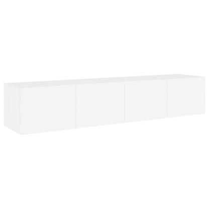 TV Wall Cabinets with LED Lights 2 pcs White 80x35x31 cm