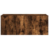 TV Wall Cabinet with LED Lights Smoked Oak 100x35x41 cm