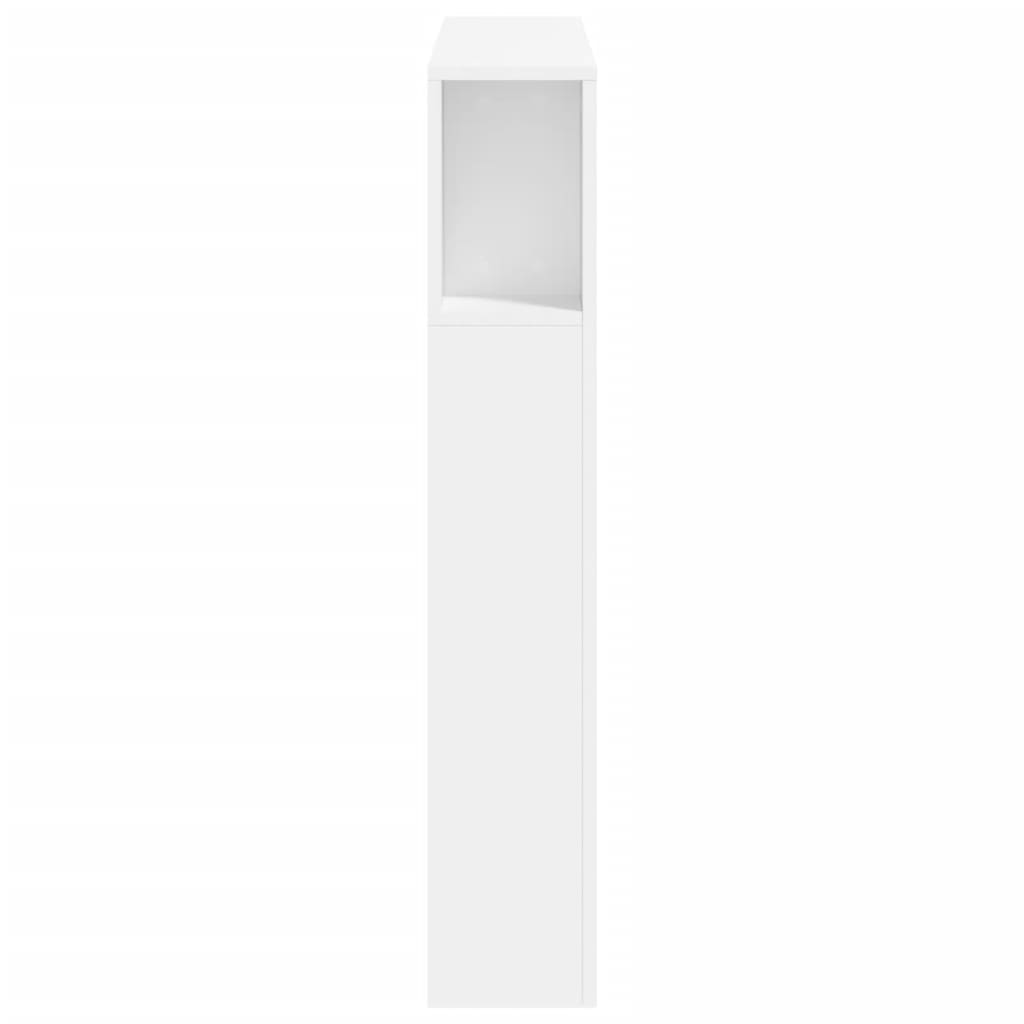 LED Headboard White 100x18,5x103,5 cm Engineered Wood