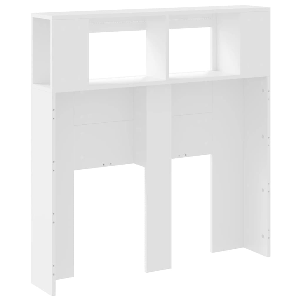 LED Headboard White 100x18,5x103,5 cm Engineered Wood