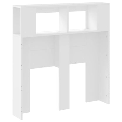 LED Headboard White 100x18,5x103,5 cm Engineered Wood