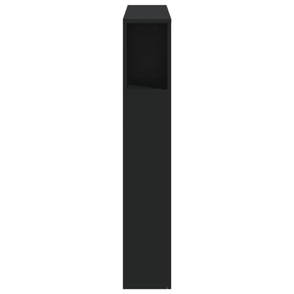 LED Headboard Black 100x18,5x103,5 cm Engineered Wood