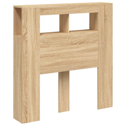 LED Headboard Sonoma Oak 100x18,5x103,5 cm Engineered Wood