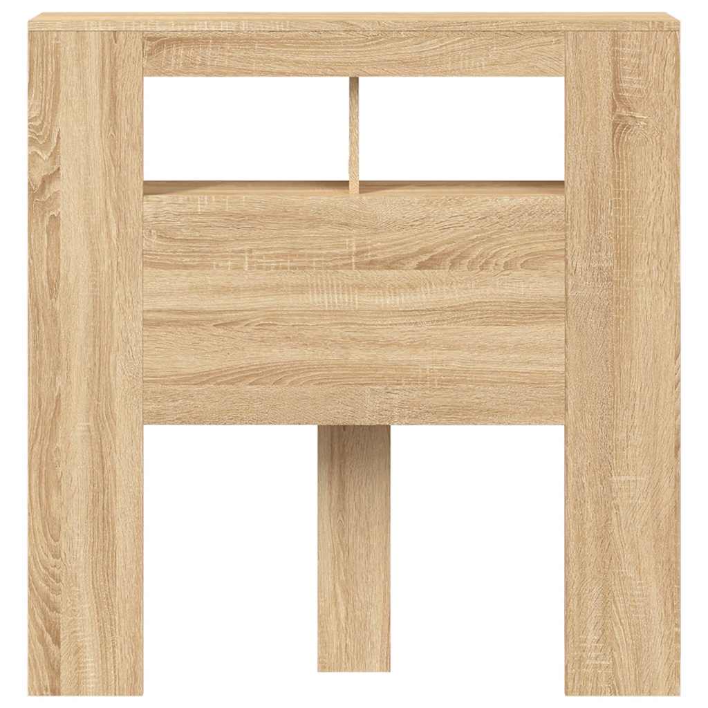 LED Headboard Sonoma Oak 100x18,5x103,5 cm Engineered Wood