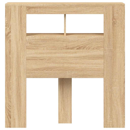 LED Headboard Sonoma Oak 100x18,5x103,5 cm Engineered Wood