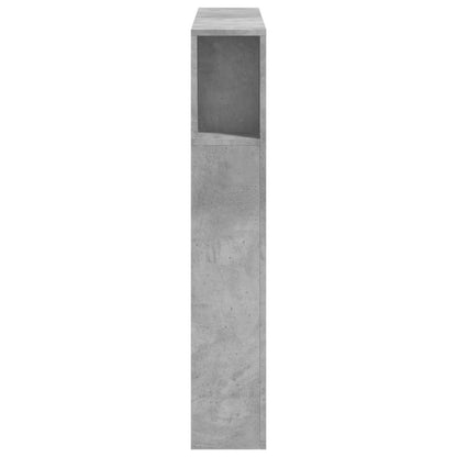 LED Headboard Concrete Grey 100x18,5x103,5 cm Engineered Wood