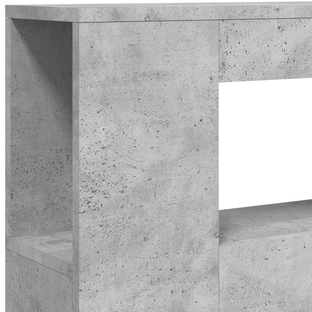 LED Headboard Concrete Grey 100x18,5x103,5 cm Engineered Wood