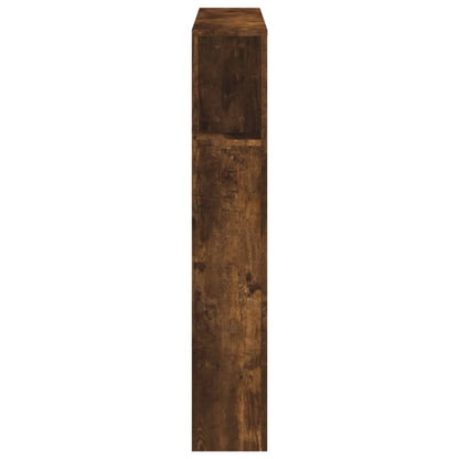 LED Headboard Smoked Oak 100x18,5x103,5 cm Engineered Wood