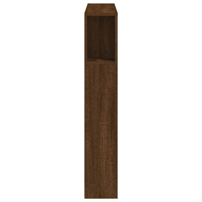 LED Headboard Brown Oak 100x18,5x103,5 cm Engineered Wood