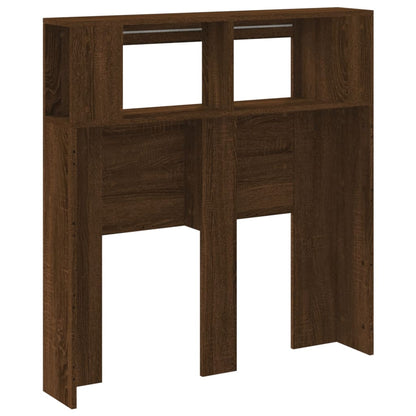 LED Headboard Brown Oak 100x18,5x103,5 cm Engineered Wood