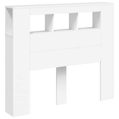 LED Headboard White 120x18,5x103,5 cm Engineered Wood