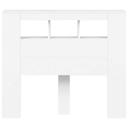 LED Headboard White 120x18,5x103,5 cm Engineered Wood