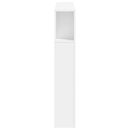 LED Headboard White 120x18,5x103,5 cm Engineered Wood
