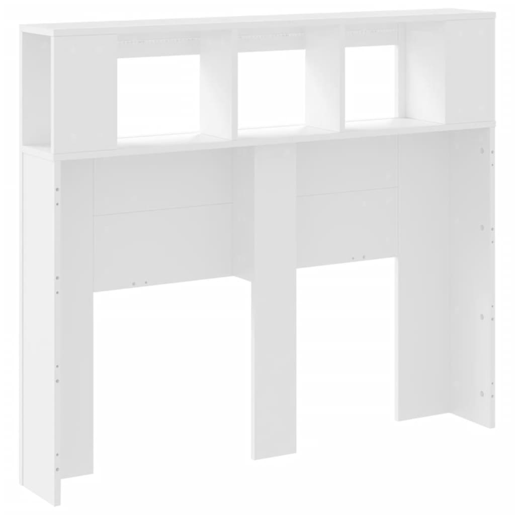 LED Headboard White 120x18,5x103,5 cm Engineered Wood