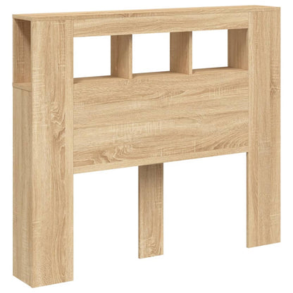 LED Headboard Sonoma Oak 120x18,5x103,5 cm Engineered Wood