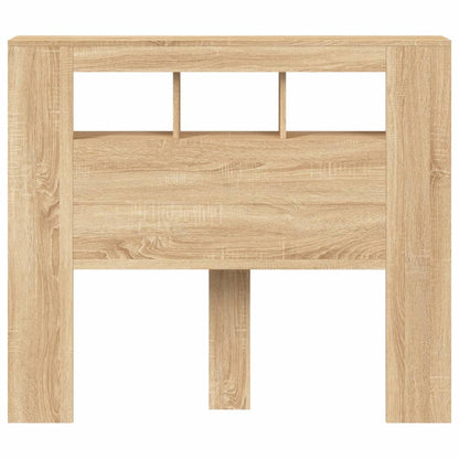 LED Headboard Sonoma Oak 120x18,5x103,5 cm Engineered Wood