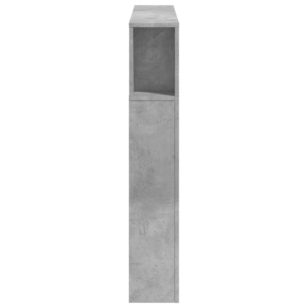 LED Headboard Concrete Grey 120x18,5x103,5 cm Engineered Wood
