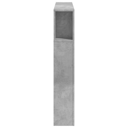 LED Headboard Concrete Grey 120x18,5x103,5 cm Engineered Wood