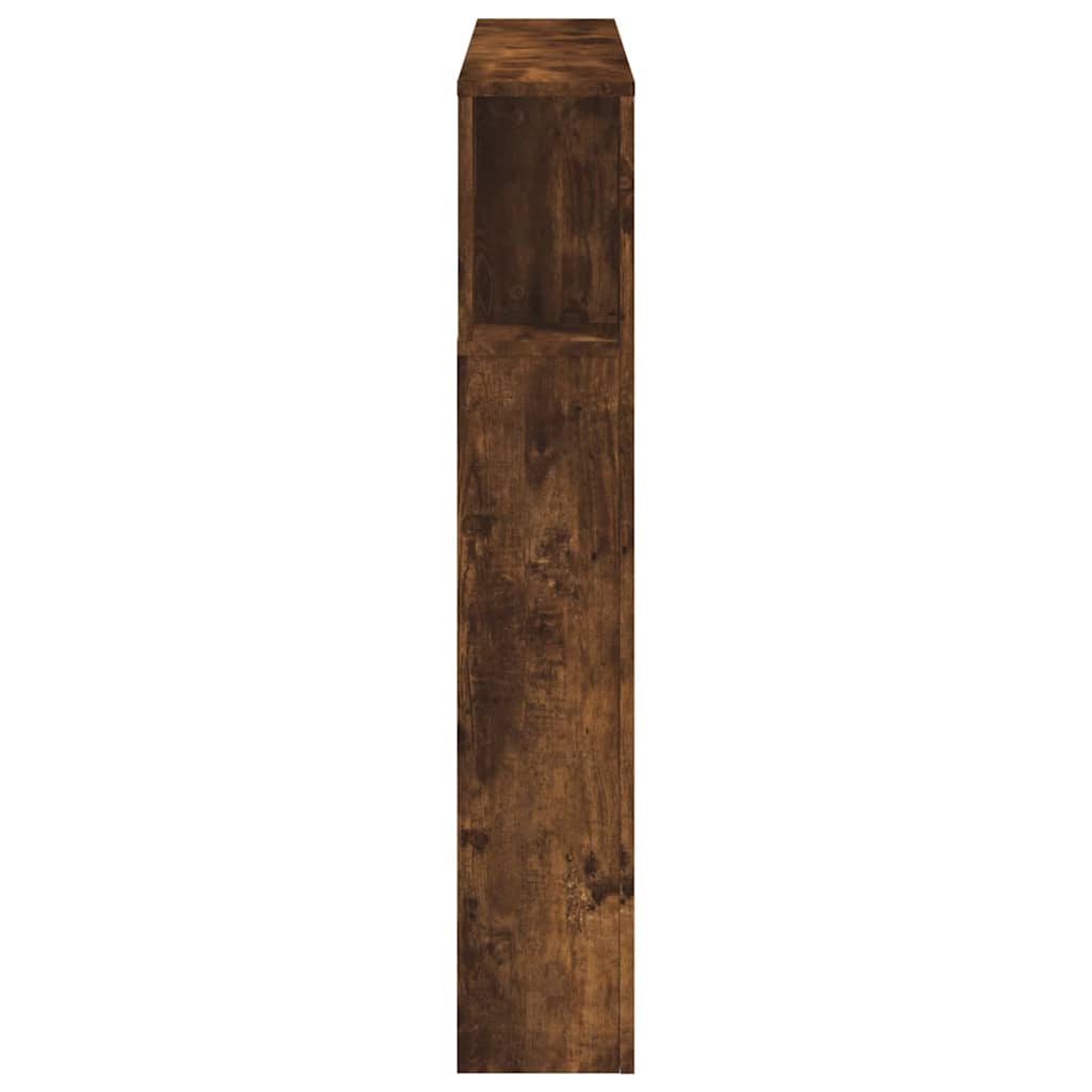 LED Headboard Smoked Oak 120x18,5x103,5 cm Engineered Wood