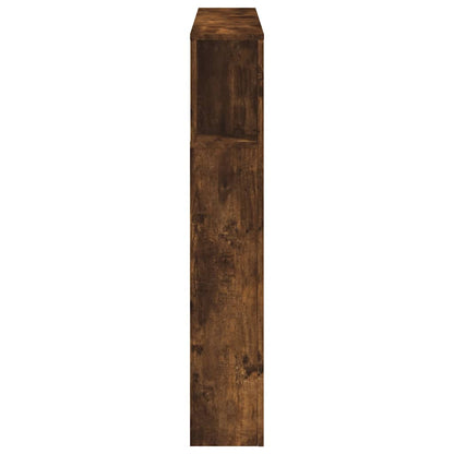 LED Headboard Smoked Oak 120x18,5x103,5 cm Engineered Wood