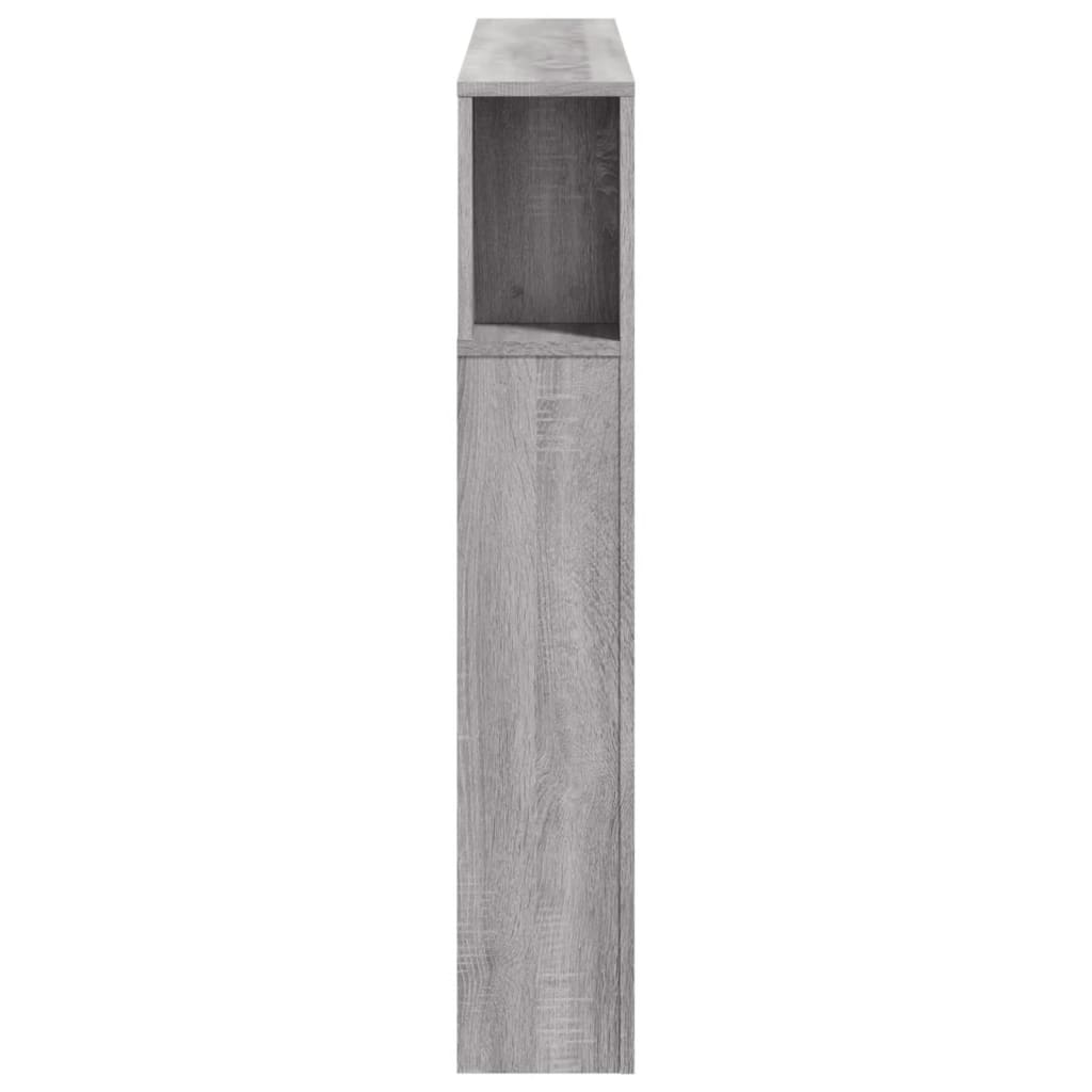 LED Headboard Grey Sonoma 120x18.5x103.5 cm Engineered Wood
