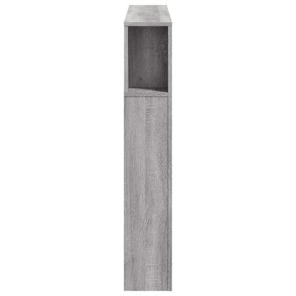 LED Headboard Grey Sonoma 120x18.5x103.5 cm Engineered Wood