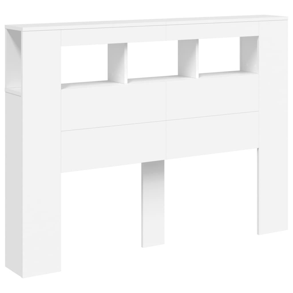 LED Headboard White 140x18,5x103,5 cm Engineered Wood