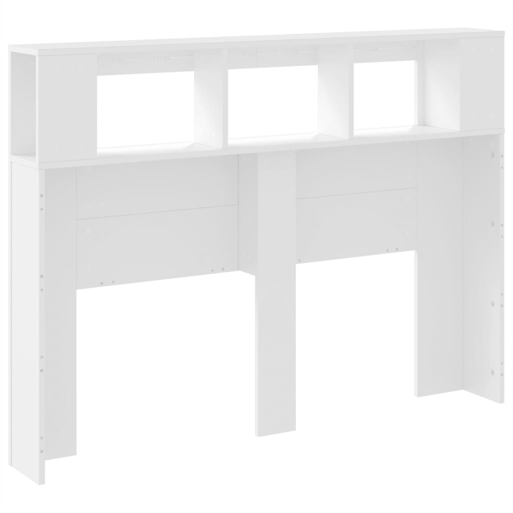 LED Headboard White 140x18,5x103,5 cm Engineered Wood