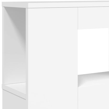 LED Headboard White 140x18,5x103,5 cm Engineered Wood