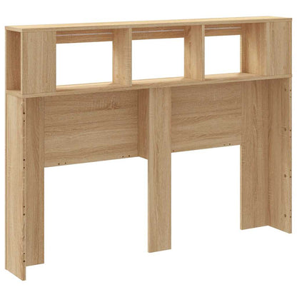 LED Headboard Sonoma Oak 140x18,5x103,5 cm Engineered Wood