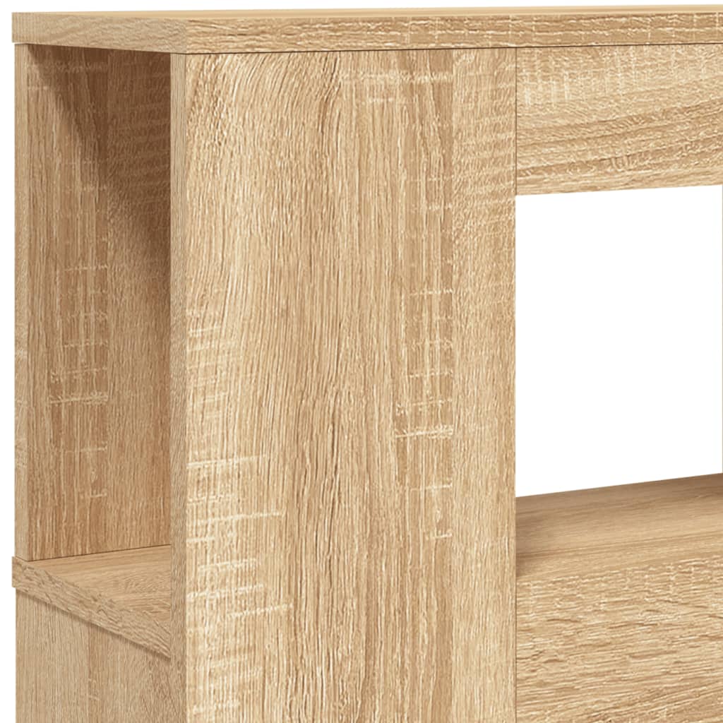 LED Headboard Sonoma Oak 140x18,5x103,5 cm Engineered Wood
