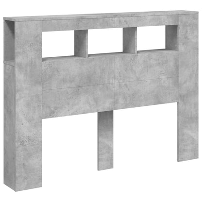 LED Headboard Concrete Grey 140x18,5x103,5 cm Engineered Wood