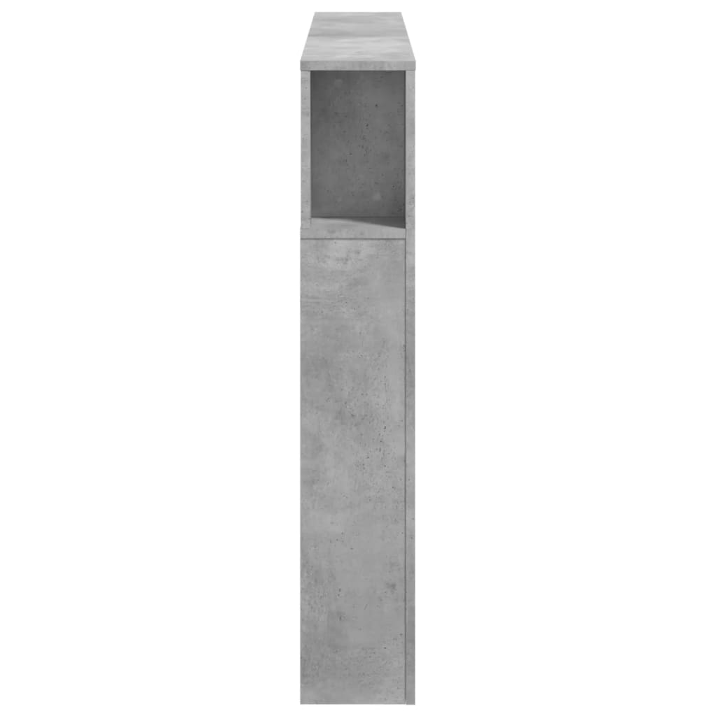 LED Headboard Concrete Grey 140x18,5x103,5 cm Engineered Wood