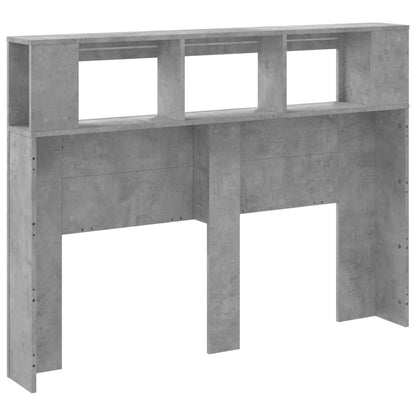 LED Headboard Concrete Grey 140x18,5x103,5 cm Engineered Wood