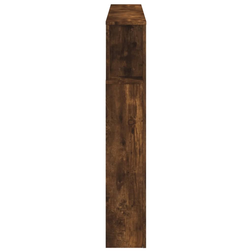 LED Headboard Smoked Oak 140x18,5x103,5 cm Engineered Wood