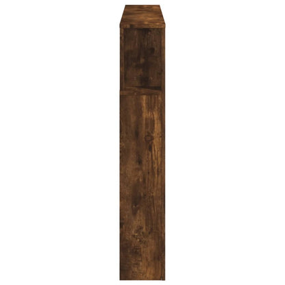 LED Headboard Smoked Oak 140x18,5x103,5 cm Engineered Wood
