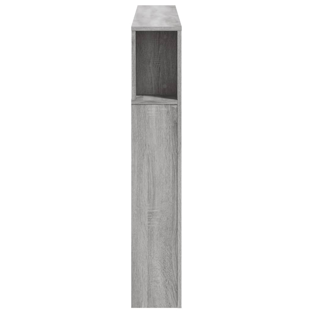 LED Headboard Grey Sonoma 140x18,5x103,5 cm Engineered Wood