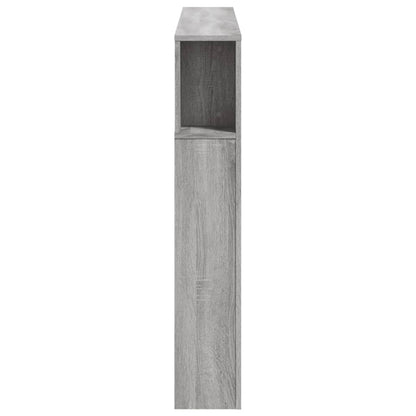 LED Headboard Grey Sonoma 140x18,5x103,5 cm Engineered Wood