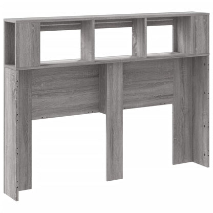 LED Headboard Grey Sonoma 140x18,5x103,5 cm Engineered Wood