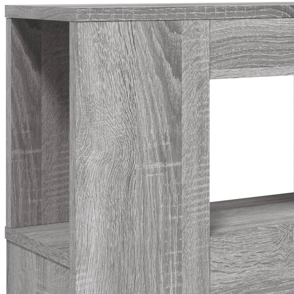 LED Headboard Grey Sonoma 140x18,5x103,5 cm Engineered Wood