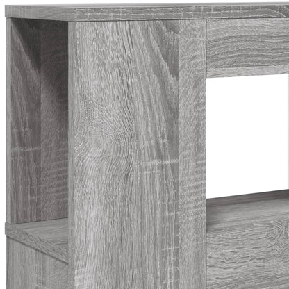 LED Headboard Grey Sonoma 140x18,5x103,5 cm Engineered Wood