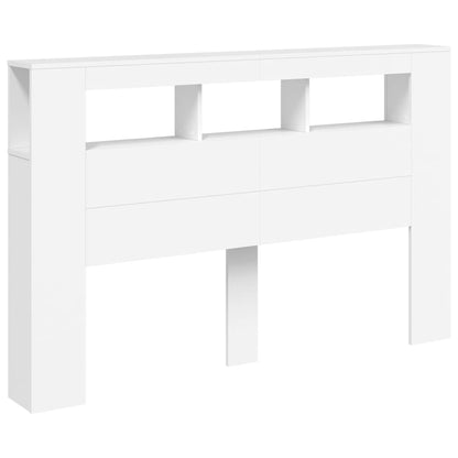LED Headboard White 160x18,5x103,5 cm Engineered Wood