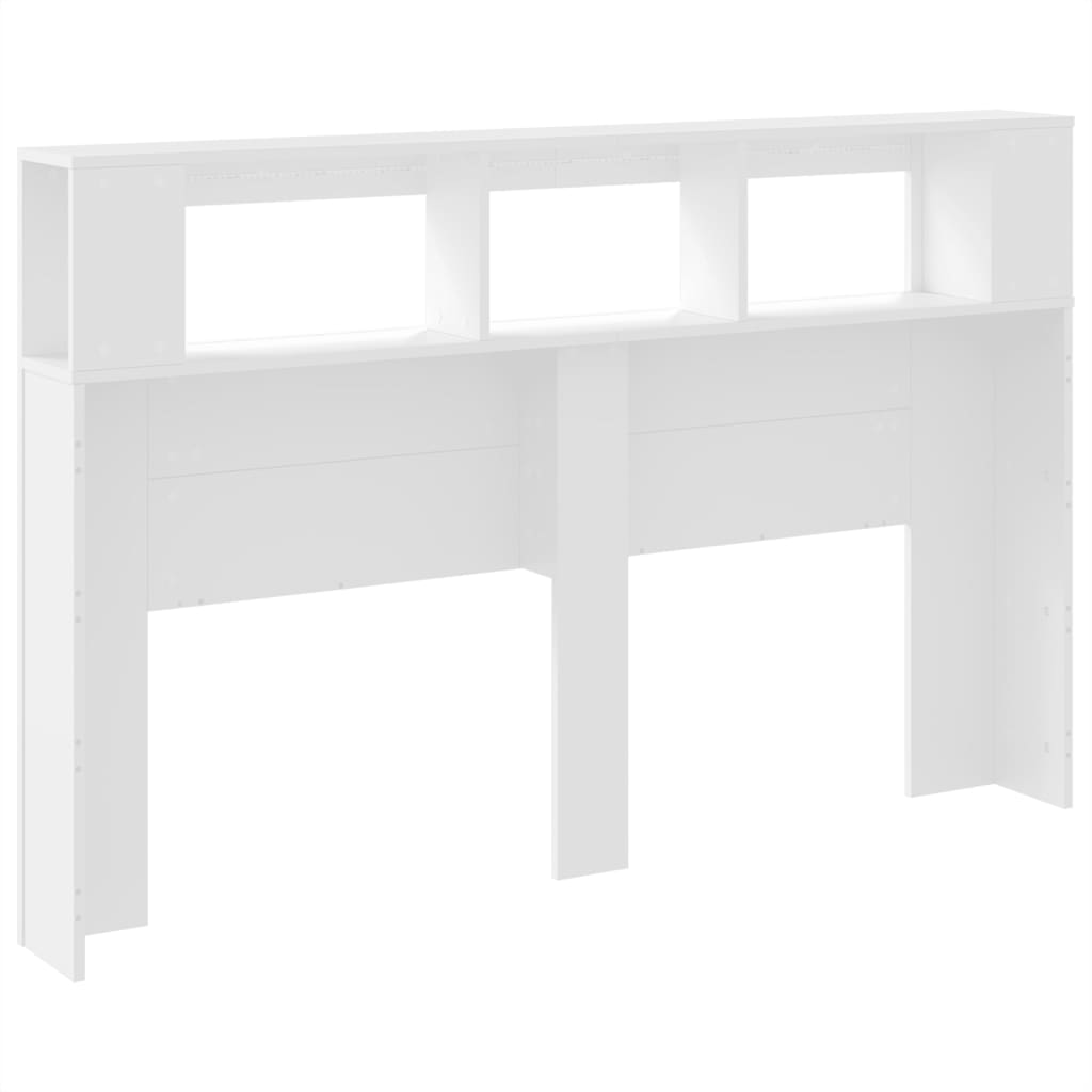 LED Headboard White 160x18,5x103,5 cm Engineered Wood