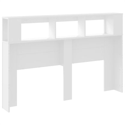 LED Headboard White 160x18,5x103,5 cm Engineered Wood