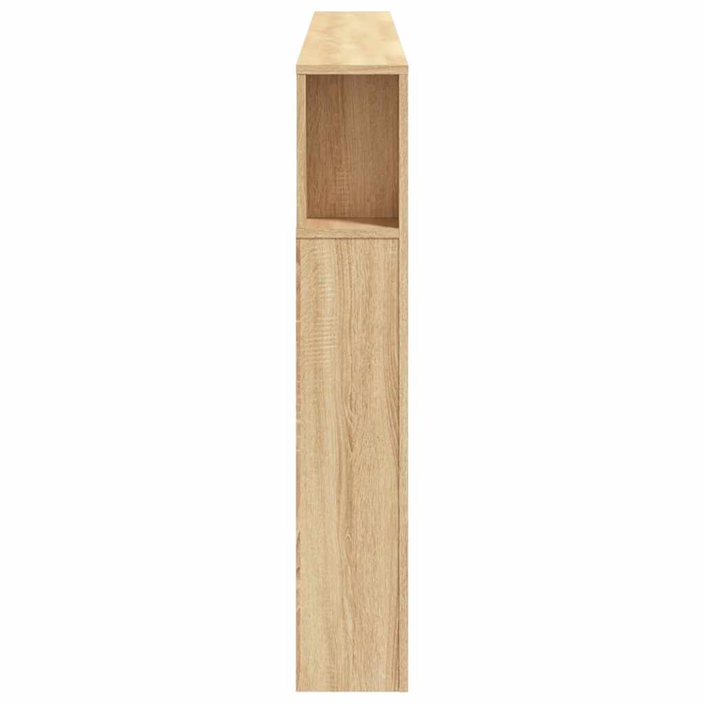 LED Headboard Sonoma Oak 200x18,5x103,5 cm Engineered Wood