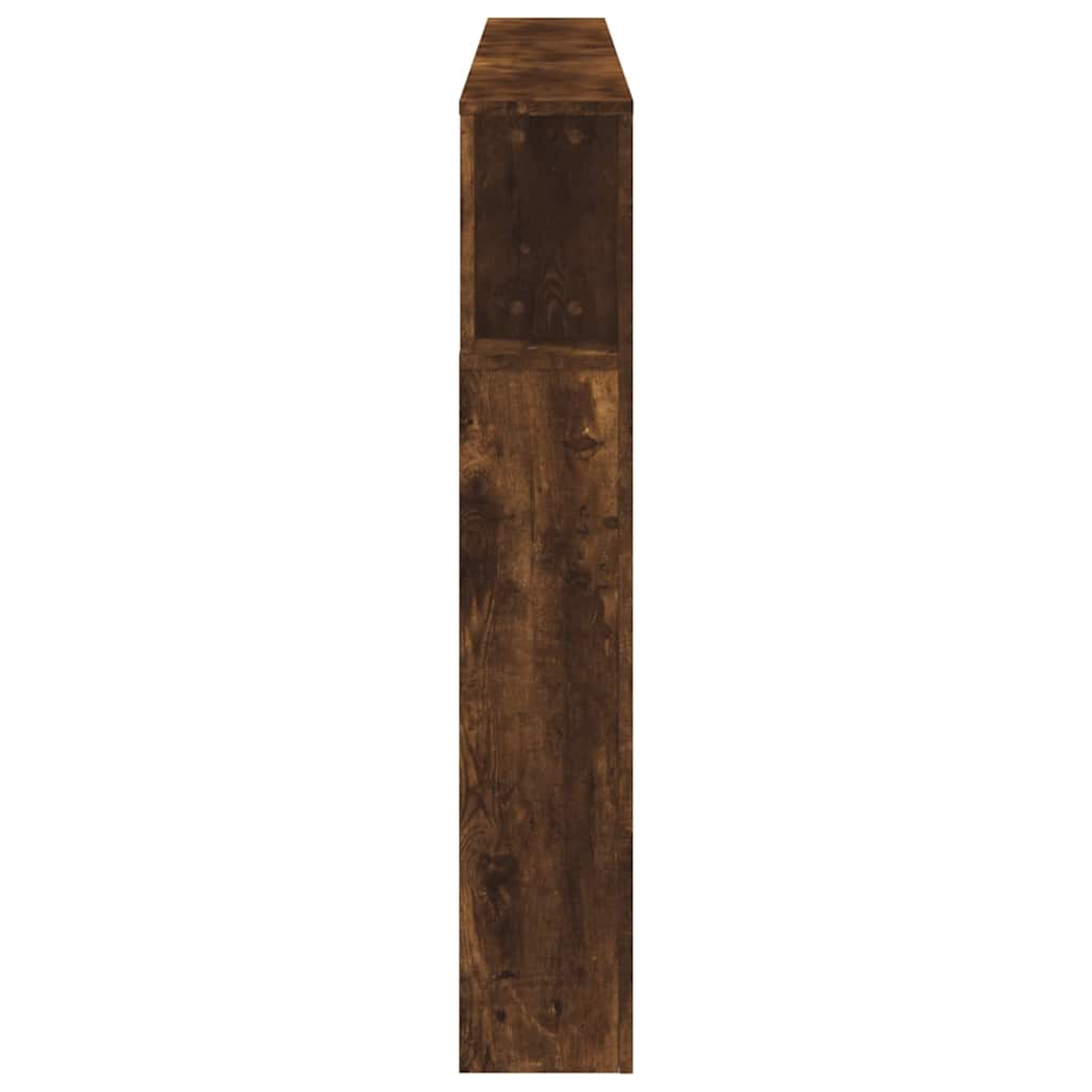 LED Headboard Smoked Oak 200x18,5x103,5 cm Engineered Wood